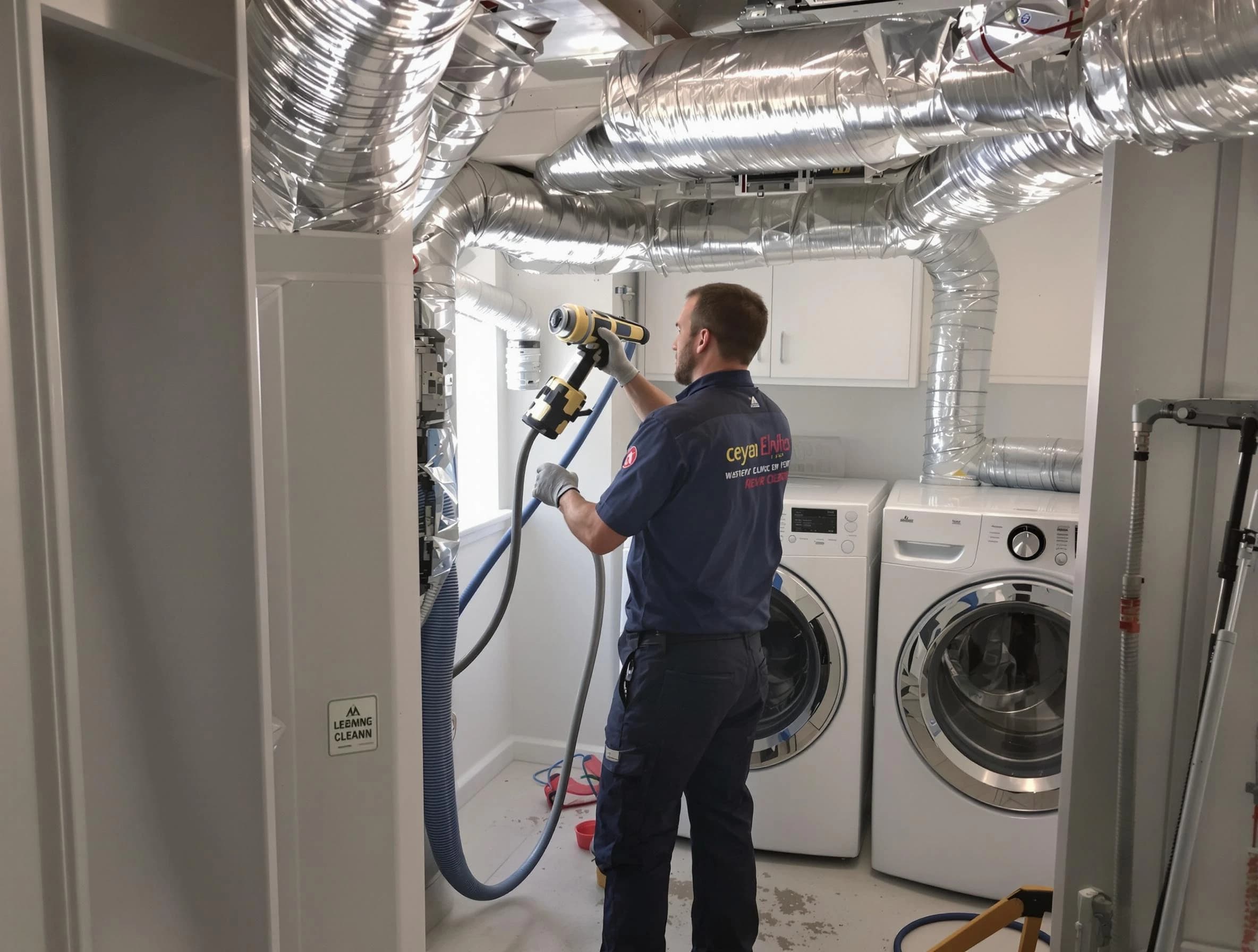 Lynn Dryer Vent Cleaning specialist using advanced equipment for thorough duct cleaning in Lynn